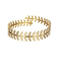 Fashion Exaggerated Metal Feather Leaf Bracelet Nhhn147824 main image 6