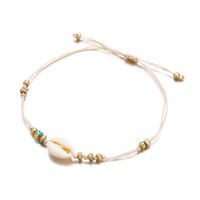 Creative Simple Retro Single Shell Hand-woven Rice Beads Anklet Bracelet Nhpj147825 main image 3