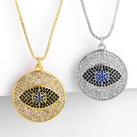 Womens Devils Eye With Zircon Copper Plated 18k Alloy Simple Necklaces Nhas147834 main image 1