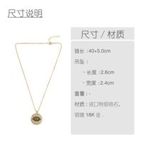 Womens Devils Eye With Zircon Copper Plated 18k Alloy Simple Necklaces Nhas147834 main image 4