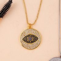 Womens Devils Eye With Zircon Copper Plated 18k Alloy Simple Necklaces Nhas147834 main image 6