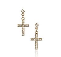 Fashion Exquisite Full Rhinestone Cross Earrings Nhlj147855 main image 3