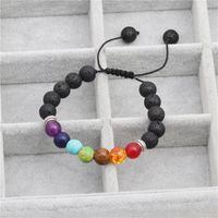 Colorful All Natural Stone Woven Seven Chakra Bracelet Nhyl147873 main image 3