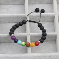Colorful All Natural Stone Woven Seven Chakra Bracelet Nhyl147873 main image 4