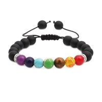 Colorful All Natural Stone Woven Seven Chakra Bracelet Nhyl147873 main image 5