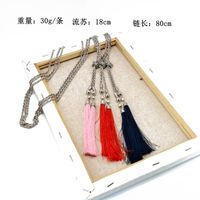 Fashion Ink Blue Pink Red Tassel Pendant Necklace Nhom147875 main image 3