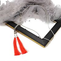 Fashion Ink Blue Pink Red Tassel Pendant Necklace Nhom147875 main image 5