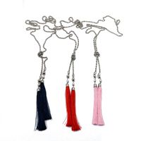 Fashion Ink Blue Pink Red Tassel Pendant Necklace Nhom147875 main image 6