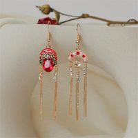 Womens Face Electroplating Drop Oil Alloy Earrings Nhdp147913 main image 5