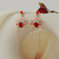 Womens Face Electroplating Drop Oil Alloy Earrings Nhdp147913 main image 7