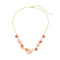 Korean Version Of Enamel Imitated Crystal Rhinestone-encrusted Clavicle Chain Necklace Nhqd147916 main image 4