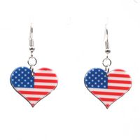 Couple Style  Mens  Womens Butterfly  Heart Shape  Flag Acrylic Earrings Nhyl147936 main image 4