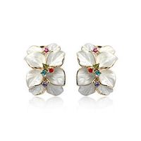 Fashionable Flower-like Red Petals Earrings Nhlj147959 main image 5