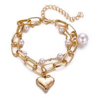 Creativo Retro Simple Gran Estilo Viento Perla Amor Doble Pulsera Nhpj147972 main image 6