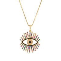 Sleek Minimalist Micro-inlaid Zircon Demon Eye Necklace Nhas147974 main image 7