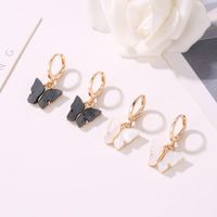 Fashion Color Acrylic Butterfly Earrings Nhdp148002 main image 5