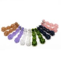 Fashion Woven Glass Beads Imitated Crystal Beads Long Woven Flower Ear Clip Nhom148007 main image 3