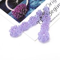 Fashion Woven Glass Beads Imitated Crystal Beads Long Woven Flower Ear Clip Nhom148007 main image 5