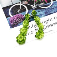 Fashion Woven Glass Beads Imitated Crystal Beads Long Woven Flower Ear Clip Nhom148007 main image 9
