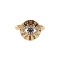 الشركة المصنعة المجوهرات الأوروبية والأمريكية Ring ثلاث طبقات خاتم الأحجار الكريمة الملونة Bohemian خاتم الزركون main image 5