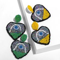 New Devil S Eye Color Heart Bead Earrings Nhas148033 main image 3