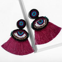 Fashion Devil S Eyes Imitated Crystal Tassel Earrings Nhas148034 main image 3