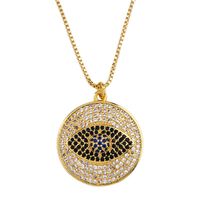 Womens Devils Eye With Zircon Copper Plated 18k Alloy Simple Necklaces Nhas147834 sku image 1