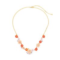 Korean Version Of Enamel Imitated Crystal Rhinestone-encrusted Clavicle Chain Necklace Nhqd147916 sku image 2