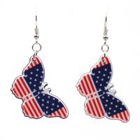 Couple Style  Mens  Womens Butterfly  Heart Shape  Flag Acrylic Earrings Nhyl147936 sku image 1