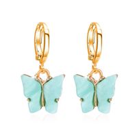 Fashion Color Acrylic Butterfly Earrings Nhdp148002 sku image 1