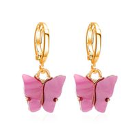 Fashion Color Acrylic Butterfly Earrings Nhdp148002 sku image 4