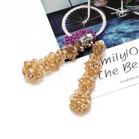 Fashion Woven Glass Beads Imitated Crystal Beads Long Woven Flower Ear Clip Nhom148007 sku image 10