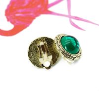 Fashion Flower Round Colored Rhinestone Earrings Nhom148014 sku image 12