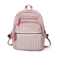 Korean Version Of The Campus Small Fresh Contrast Color Lattice Backpack Nhhx139585 main image 6