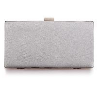 Black Champagne Silver Solid Color Square Evening Bags main image 4