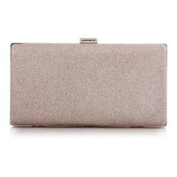 Black Champagne Silver Solid Color Square Evening Bags sku image 3