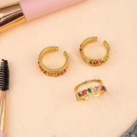 Fashion Copper Inlaid Zircon Copper Alloy-plated Ring Nhas148114 main image 5