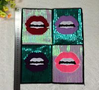 Brilliant Red Lips Large Embroidered Cloth Stickers Nhlt148132 main image 4