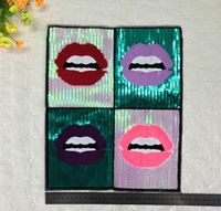 Brilliant Red Lips Large Embroidered Cloth Stickers Nhlt148132 main image 5
