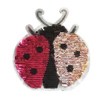 Cartoon Seven-star Ladybug Beads Piece Flip Embroidery 2 Double-sided Sequin Cloth Stickers Nhlt148133 main image 3