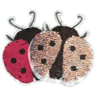 Cartoon Seven-star Ladybug Beads Piece Flip Embroidery 2 Double-sided Sequin Cloth Stickers Nhlt148133 main image 4