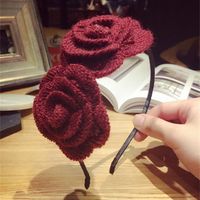 Sweet Handmade Wool Three-dimensional Flower Headband Nhsm148169 main image 5