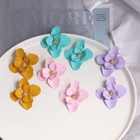 Womens Floral Paint Alloy Earrings Nhln148174 main image 1