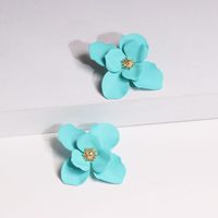 Womens Floral Paint Alloy Earrings Nhln148174 main image 4