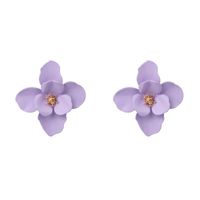 Womens Floral Paint Alloy Earrings Nhln148174 main image 6