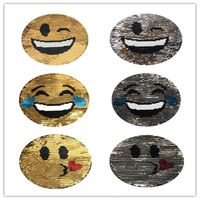 Alloy Code Alloyen Tower Gradient Color Smile Face Crying Sequin Cloth Nhlt148187 main image 1