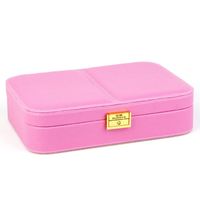 New Travel Jewelry Cases Cowhide Rounded Leather Jewelry Box Nhhw148074 sku image 3