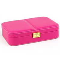 New Travel Jewelry Cases Cowhide Rounded Leather Jewelry Box Nhhw148074 sku image 4