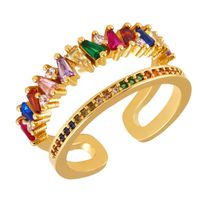 Fashion Copper Inlaid Zircon Copper Alloy-plated Ring Nhas148114 sku image 1