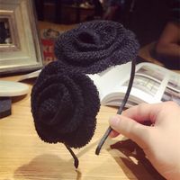 Sweet Handmade Wool Three-dimensional Flower Headband Nhsm148169 sku image 1